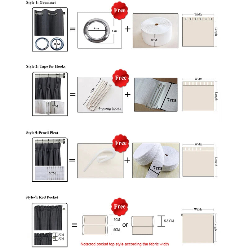 European Embroidered Luxury Blackout Curtains